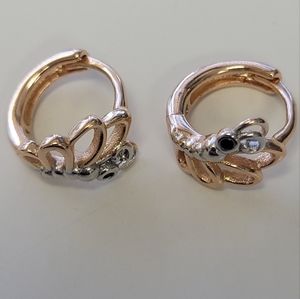 18k gold plated butterfly hoops